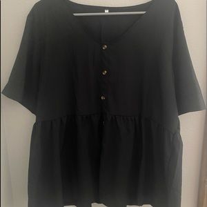 Black baby doll top